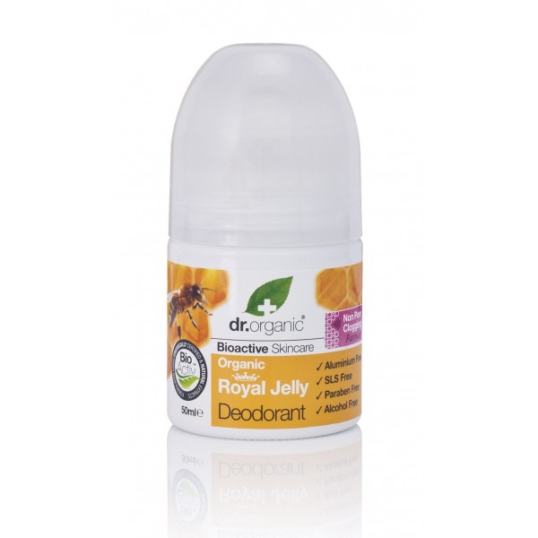 Dr Organic alumíniummentes dezodor bioaktív méhpempővel, 50 ml 