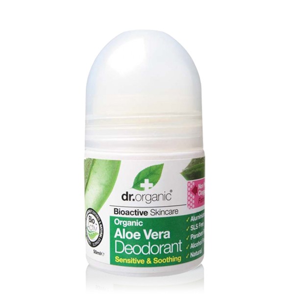 Dr. Organic alumíniummentes golyós dezodor Bio Aloe Verával 