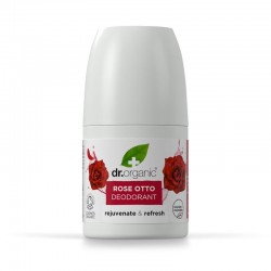 Dr Organic alumíniummentes dezodor bioaktív damaszkuszi rózsaolajjal, 50 ml 