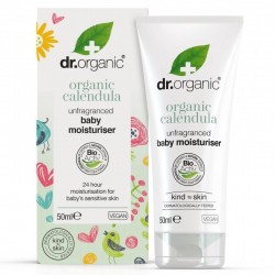 Dr Organic illatmentes hidratáló babakrém bio körömvirággal, 50 ml Dr Organic termékek Dr Organic illatmentes hidratáló babakrém bio körömvirággal, 50 ml