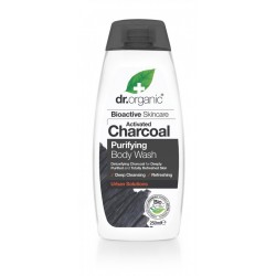 Dr Organic mélytisztító tusfürdő aktív szénnel, 250 ml 