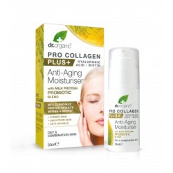 Dr Organic Pro Collagen Anti-Aging hidratáló arckrém tejprotein probiotikummal, 50 ml 