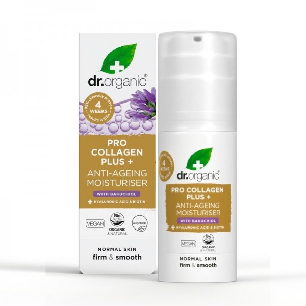 Dr Organic Pro Collagen Anti-Aging hidratáló arckrém Bakuchiollal, 50 ml 