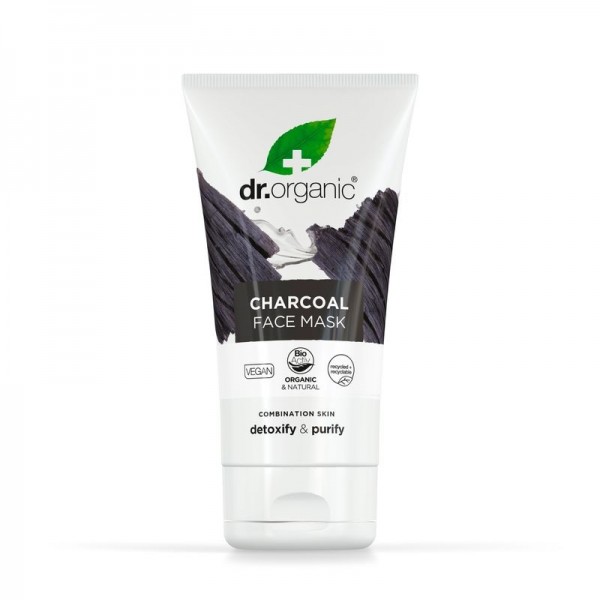 Dr Organic pórustisztító arcpakolás aktív szénnel, 125 ml 