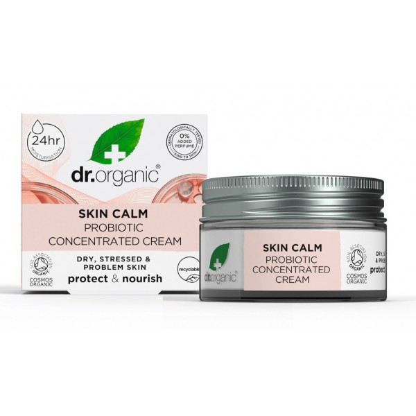 Dr Organic Skin Calm probiotikus nappali arckrém, 50 ml 